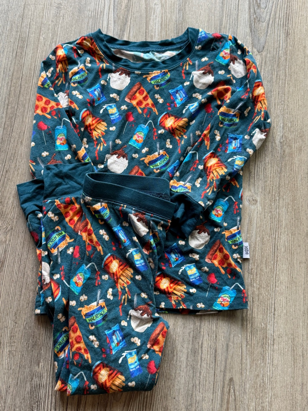 Fletch Snack-Print Bamboo Pajama Set 18/24